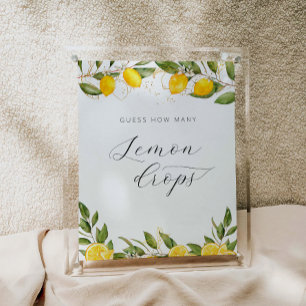 Summer Lemon Baby Dusche Wie viele Lemon Tropfen Poster