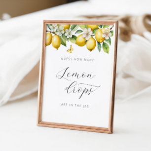 Summer Lemon Baby Dusche Wie viele Lemon Tropfen Poster