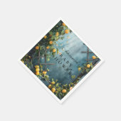 Summer Lemon Blossom Baby Shower Serviette (Ecke)