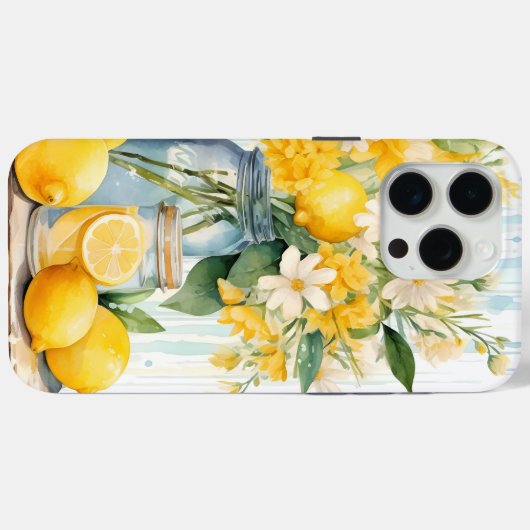 Summer Lemon Blossom Jar Case-Mate iPhone Hülle (Rückseite (Horizontal))