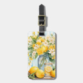 Summer Lemon Blossom Jar Gepäckanhänger (Vorderseite vertikal)