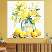 Summer Lemon Blossom Jar Leinwanddruck (Insitu (Wohnzimmer))
