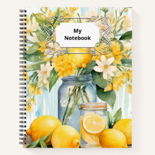 Summer Lemon Blossom Jar Notizblock