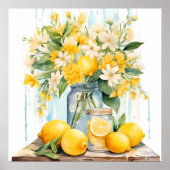 Summer Lemon Blossom Jar Poster (Vorne)