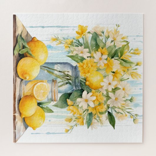 Summer Lemon Blossom Jar Puzzle (Horizontal)