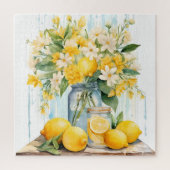 Summer Lemon Blossom Jar Puzzle (Vertikal)