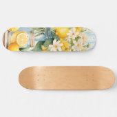 Summer Lemon Blossom Jar Skateboard (Horizontal)