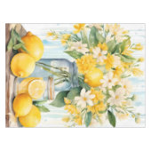 Summer Lemon Blossom Jar Tischdecke (Vorderseite (Horizontal))