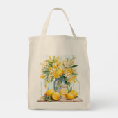 Summer Lemon Blossom Jar Tragetasche (Rückseite)