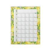 Summer Lemon Blossom Monatlicher Planerkalender Notizblock (Rotiert)
