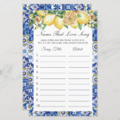 Summer Lemon Blumenname Diese Liebe Song Game (Vorne/Hinten)