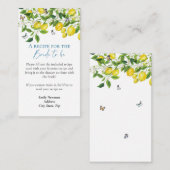 Summer Lemon Brautparty | Antrag auf Erstattung Begleitkarte (Vorne/Hinten)