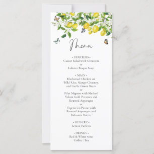 Summer Lemon Brautparty Menu