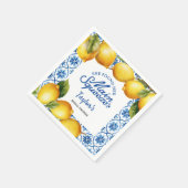 Summer Lemon Brautparty Paper Napkin Serviette (Ecke)