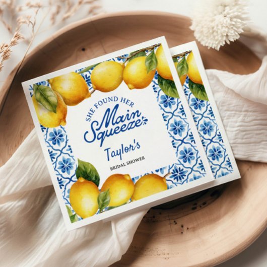 Summer Lemon Brautparty Paper Napkin Serviette