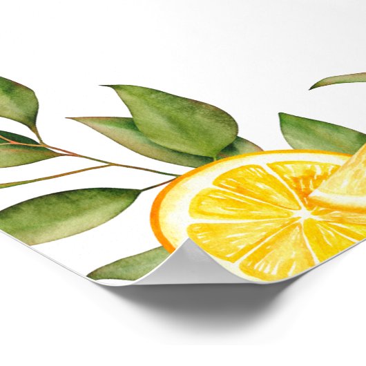 Summer Lemon Brautparty Wie viele Lemon Tropfen Poster (Ecke)