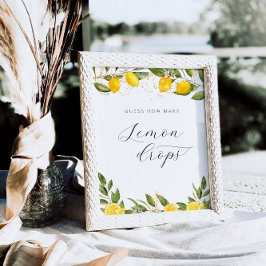 Summer Lemon Brautparty Wie viele Lemon Tropfen Poster