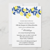 Summer Lemon Brunch Wedding  Einladung (Vorderseite)
