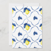 Summer Lemon Brunch Wedding  Einladung (Rückseite)