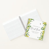 Summer Lemon Butterflies Wedding Guest Book Notizblock (Innenseite)