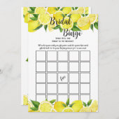 Summer Lemon Citrus Brautparty Bingo Party Game Einladung (Vorne/Hinten)