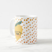 Summer Lemon Citrus Cartoon Kaffeemaschine Tasse (Vorderseite Links)