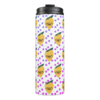 Summer Lemon Citrus Dots Cartoon Handgezeichnet