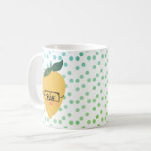 Summer Lemon Citrus Dots Cartoon Kaffee Tasse (Vorderseite Links)