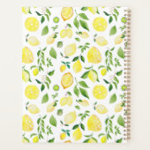 Summer Lemon Citrus Muster Personalisiert Planer (Rückseite)