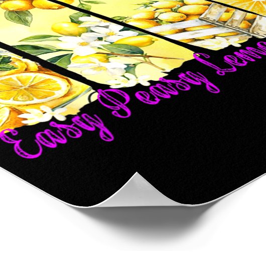 Summer Lemon,coquette Bow Summer Funny Gift Tee Wi Poster (Ecke)