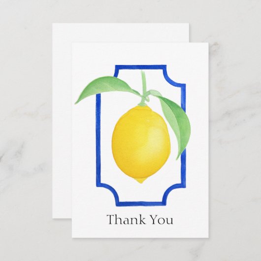 Summer Lemon Dankeschön Card Dankeskarte (Vorne/Hinten)