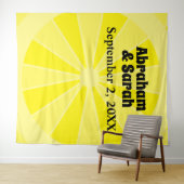 Summer Lemon Décor Wedding Wandteppich (Beispiel (Horizontal))