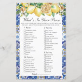 Summer Lemon Floral Was ist in deinem Purse Game (Vorderseite)