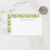 Summer Lemon Frucht Individuelle Name Geschenkenke Mitteilungskarte (Vorderseite/Rückseite Beispiel)