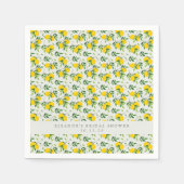 Summer Lemon Frucht Muster Custom Brautparty Serviette (Vorderseite)