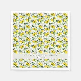 Summer Lemon Frucht Muster Custom Brautparty Serviette