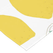 Summer Lemon Gemusterte Hintergrundfarbe Kurzer Tischläufer (Ecke)