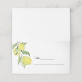 Summer Lemon Hochzeit Platzkarten (Außenseite Aufgefaltet)