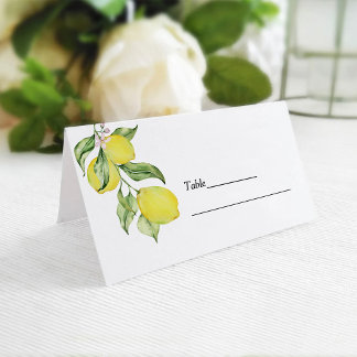Summer Lemon Hochzeit Platzkarten