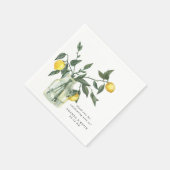 Summer Lemon im Jar Wedding Paper Serviette (Ecke)