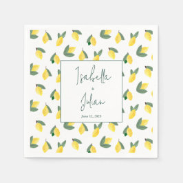 Summer Lemon Italien, gelbe Hochzeit Serviette