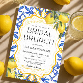 Summer Lemon Mediterranean Bridal Brunch Einladung