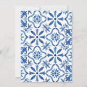 Summer Lemon & Mediterranean Tiles Brautparty Einladung (Rückseite)