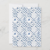 Summer Lemon & Mediterranean Tiles Brautparty Einladung (Rückseite)