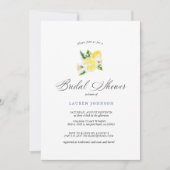 Summer Lemon & Mediterranean Tiles Bridal Einladung (Vorderseite)