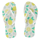 Summer Lemon Muster in Cream Badesandalen (Fußbett)