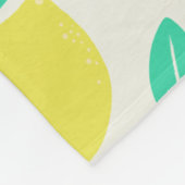 Summer Lemon Muster in Cream Fleecedecke (Ecke)