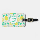 Summer Lemon Muster in Cream Gepäckanhänger (Vorderseite horizontal)