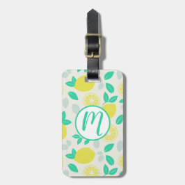 Summer Lemon Muster in Cream Gepäckanhänger