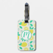 Summer Lemon Muster in Cream Gepäckanhänger (Rückseite vertikal)